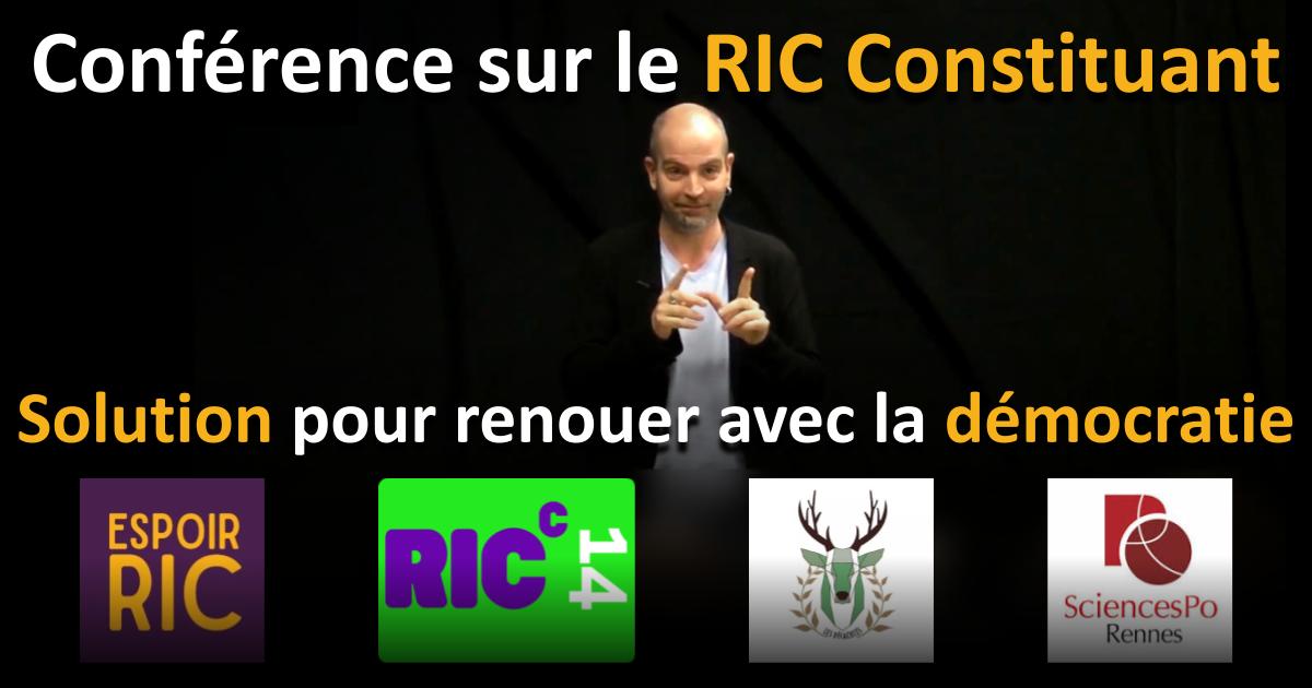 Conférence sur le RIC Constituant – La solution pour renouer avec la démocratie