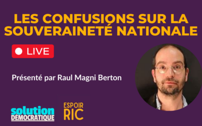 Les confusions sur la souveraineté nationale, conférence en direct avec Raul MAGNI-BERTON