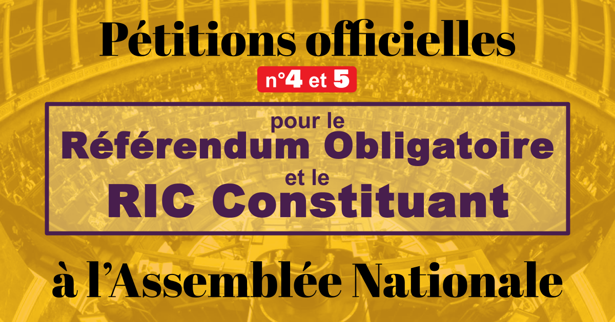 Pétitions officielles RO et RICC 4 et 5 WP