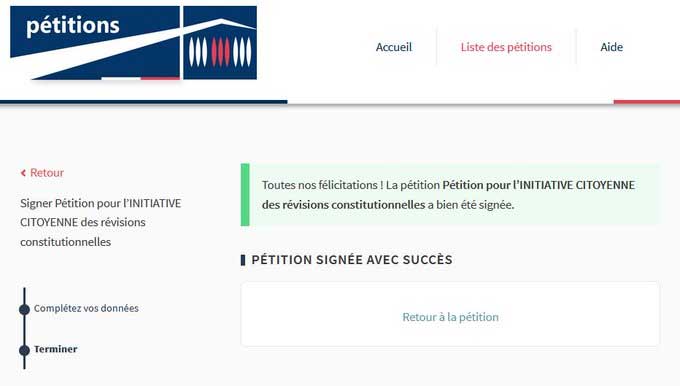 guide petition assemblee nationale confirmation