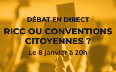 Débat en direct : RIC ou Conventions citoyennes ? Le 8 janvier à 20h